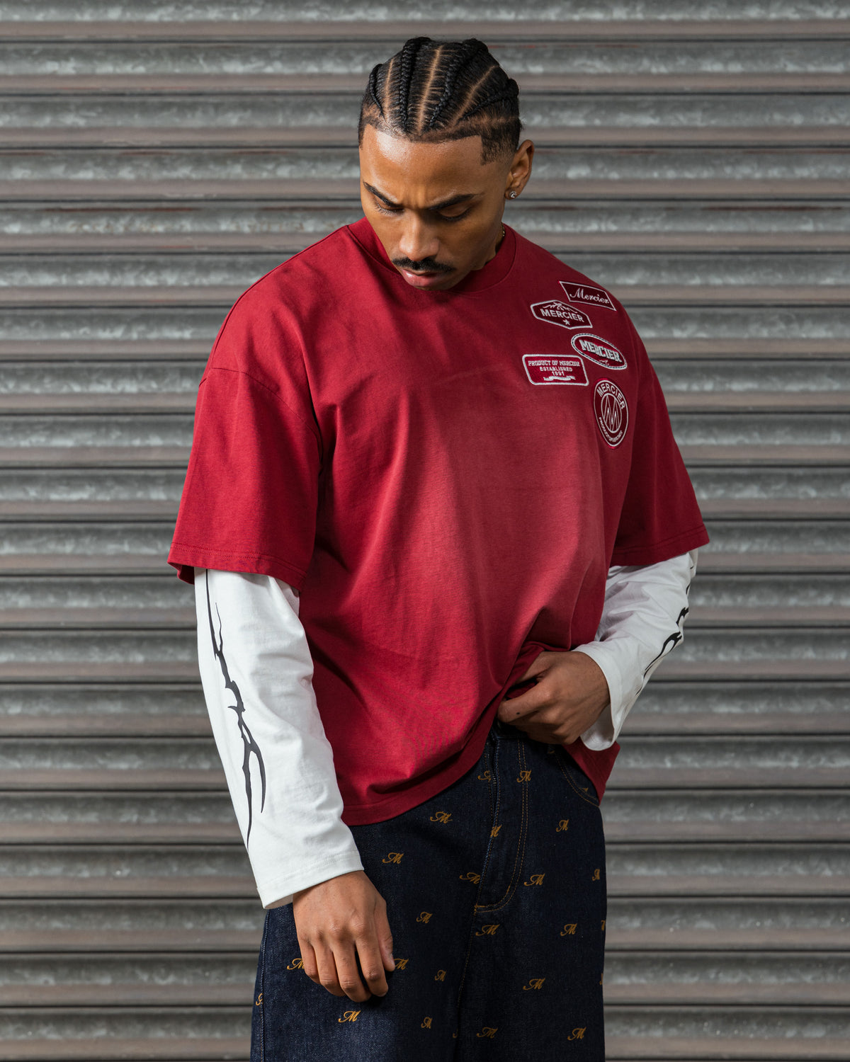 OG Lightning Double Layer T-Shirt Red, image 3