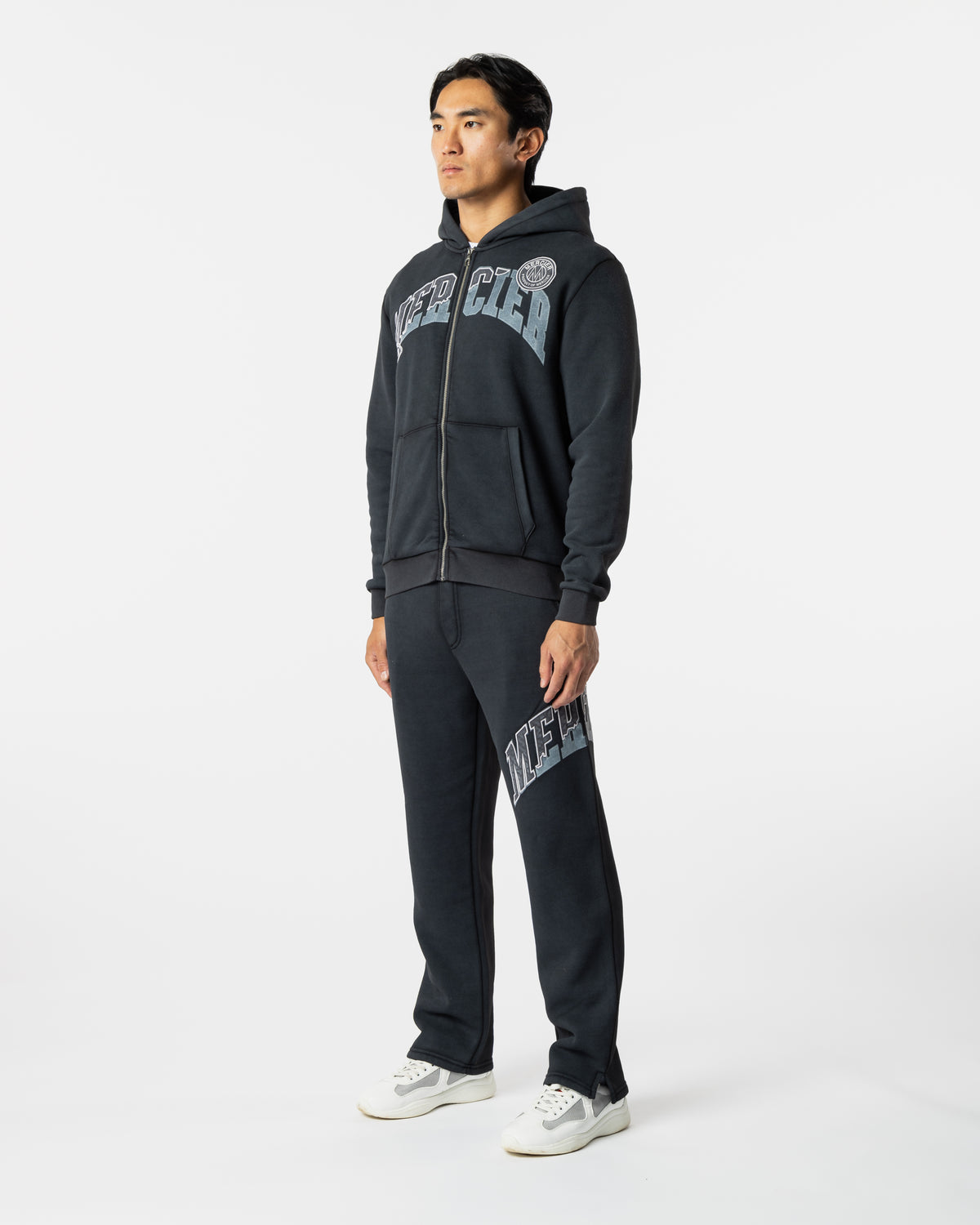 Zip Up Shatter Hoodie Washed Black, image 4