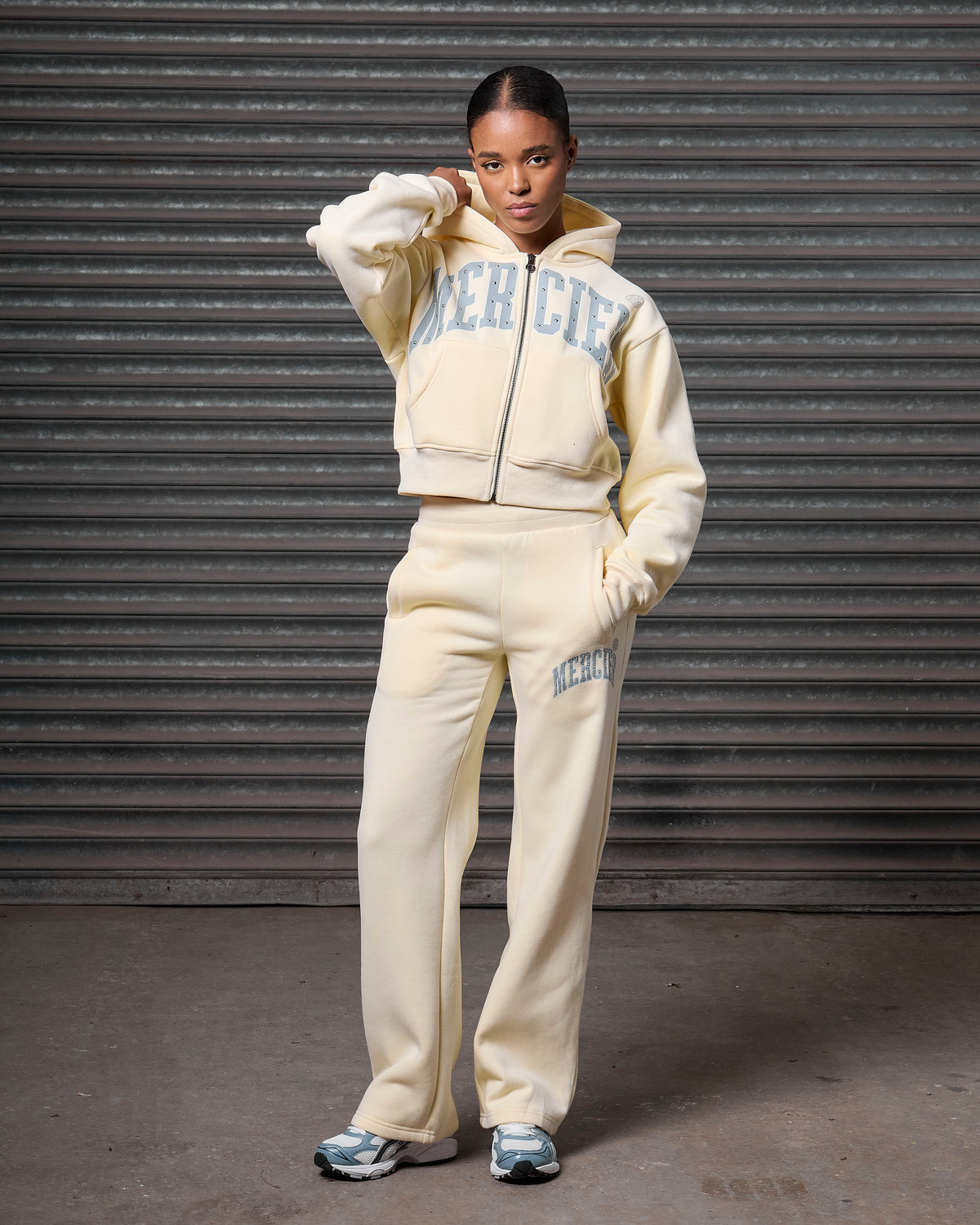 Womens Studded Jogger Lemon, image 2