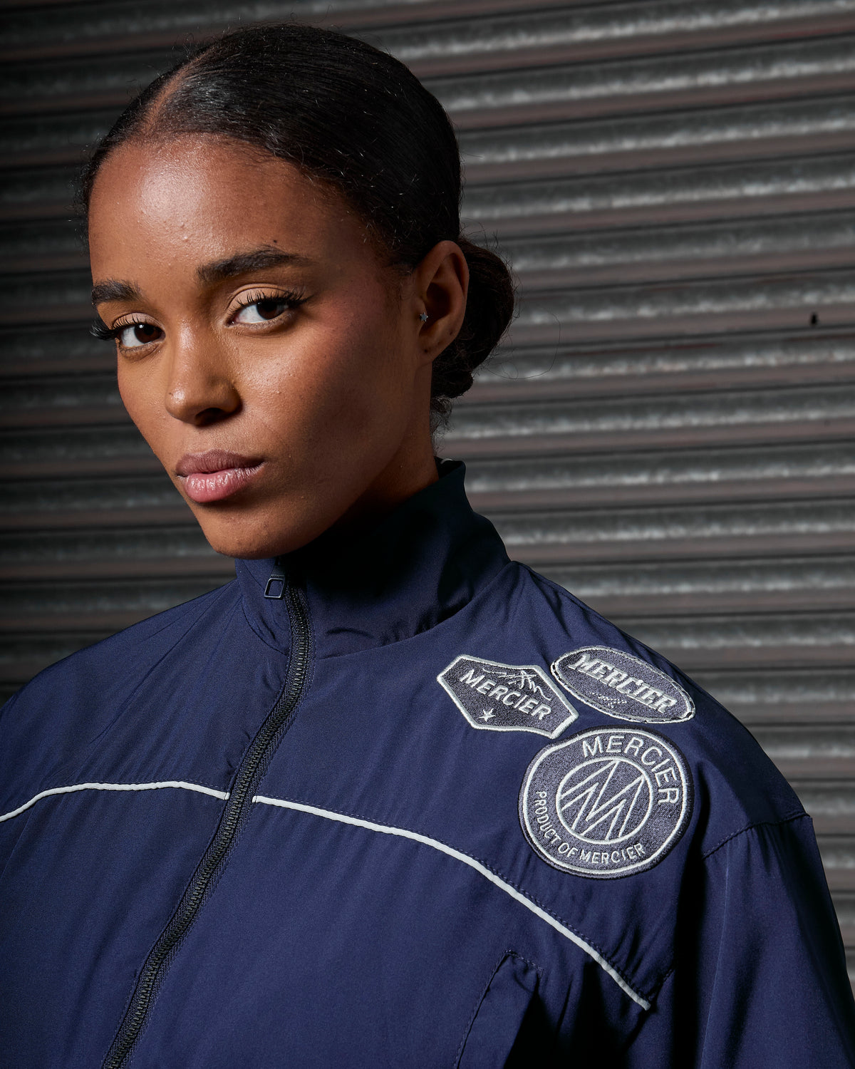 Women's Piping Track Jacket Navy, image 3