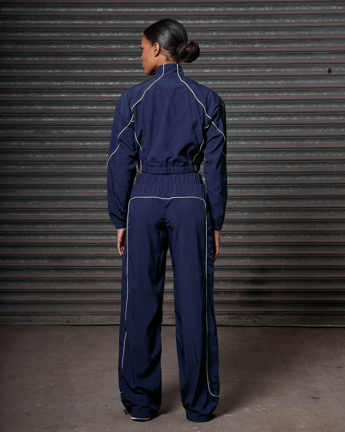 Women's Piping Track Jacket Navy, image 5