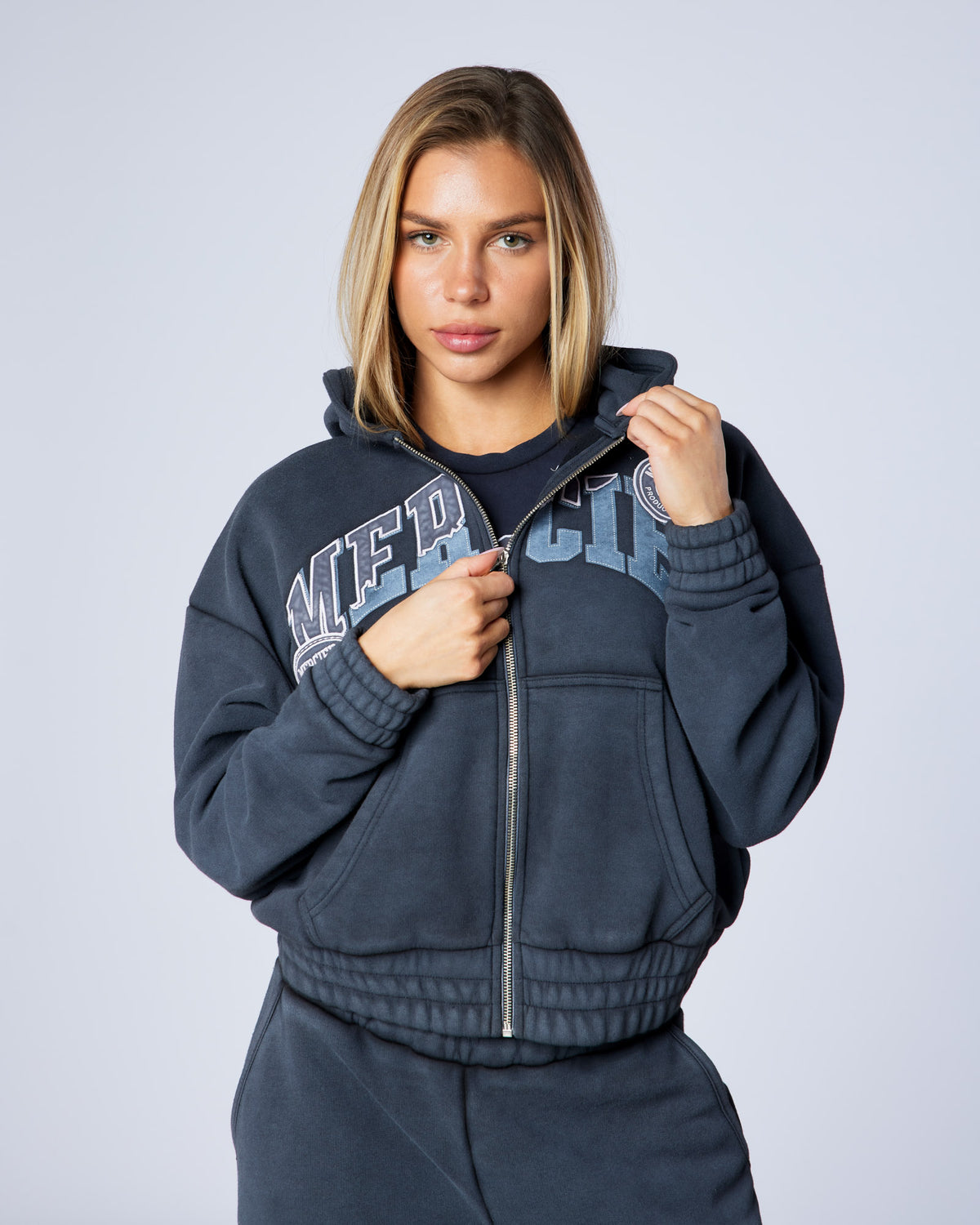 Women's Shatter zip up Washed Black, image 1