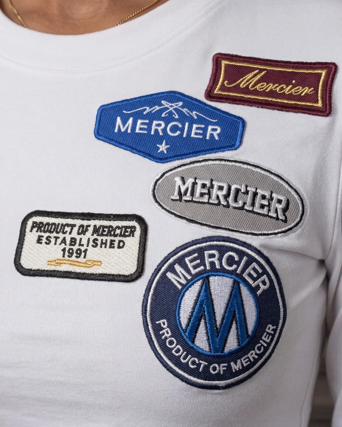 Women's OG Badge LS Fitted Tshirt White, image 3