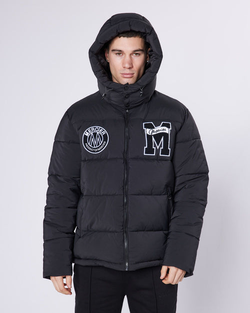 Schwarze Pufferjacke Mercier Academy