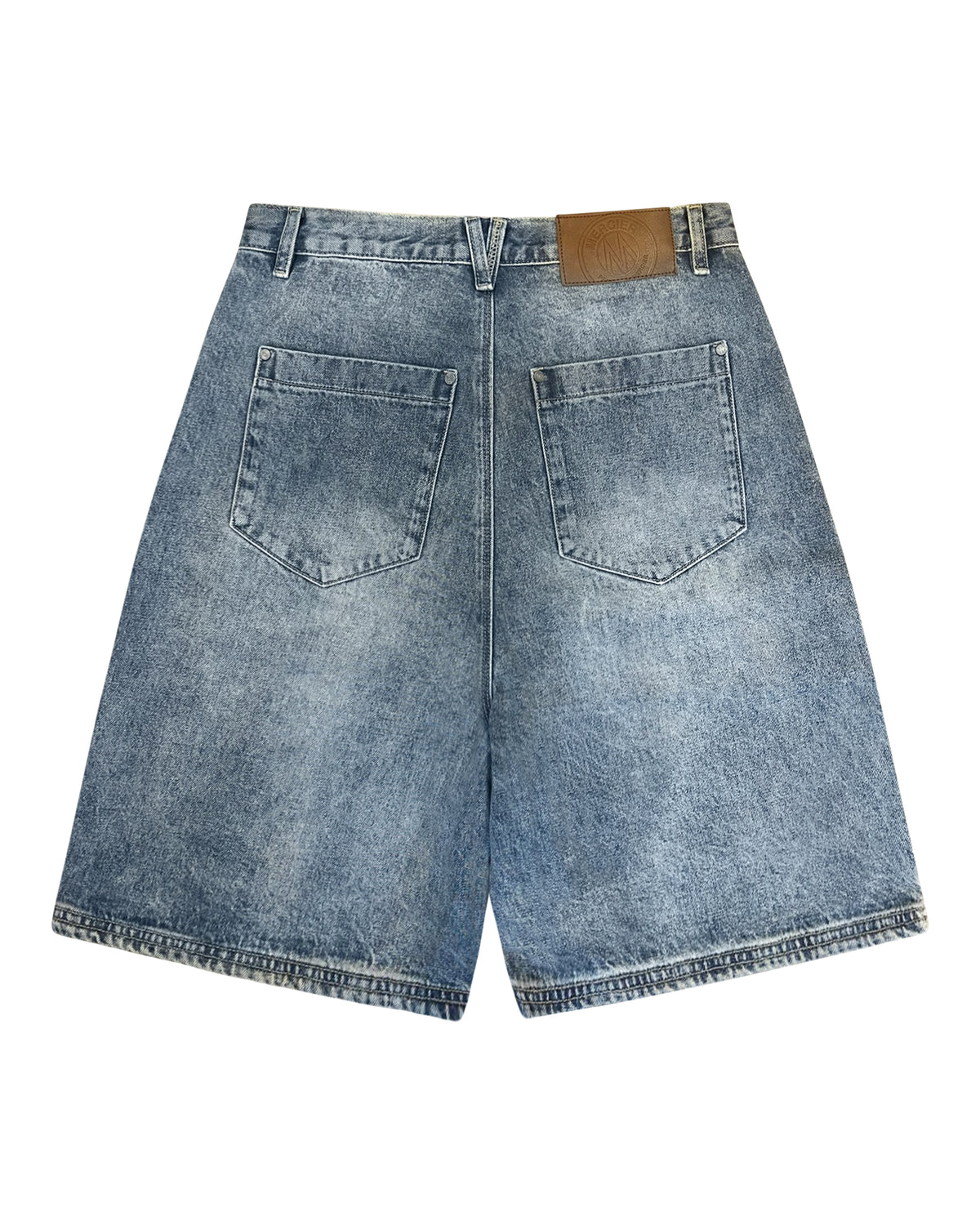 Relaxed washed Badge Jorts, image 3
