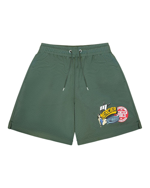 Pin Up Airtex Badge Shorts Green