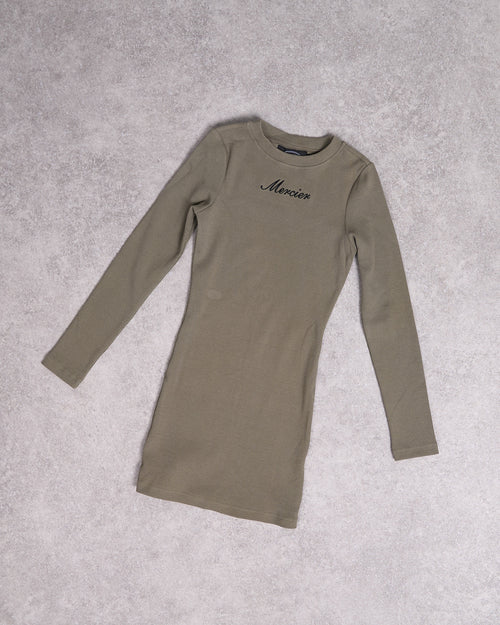 1/1 Signature long sleeve ribbed dress