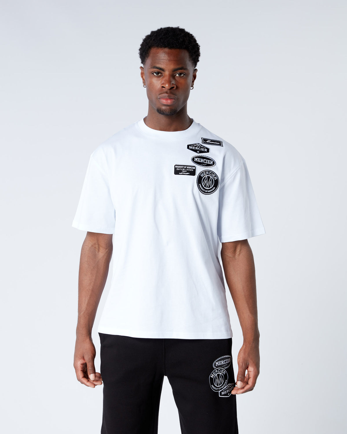 Mono Badge Relaxed Tshirt White, image 4