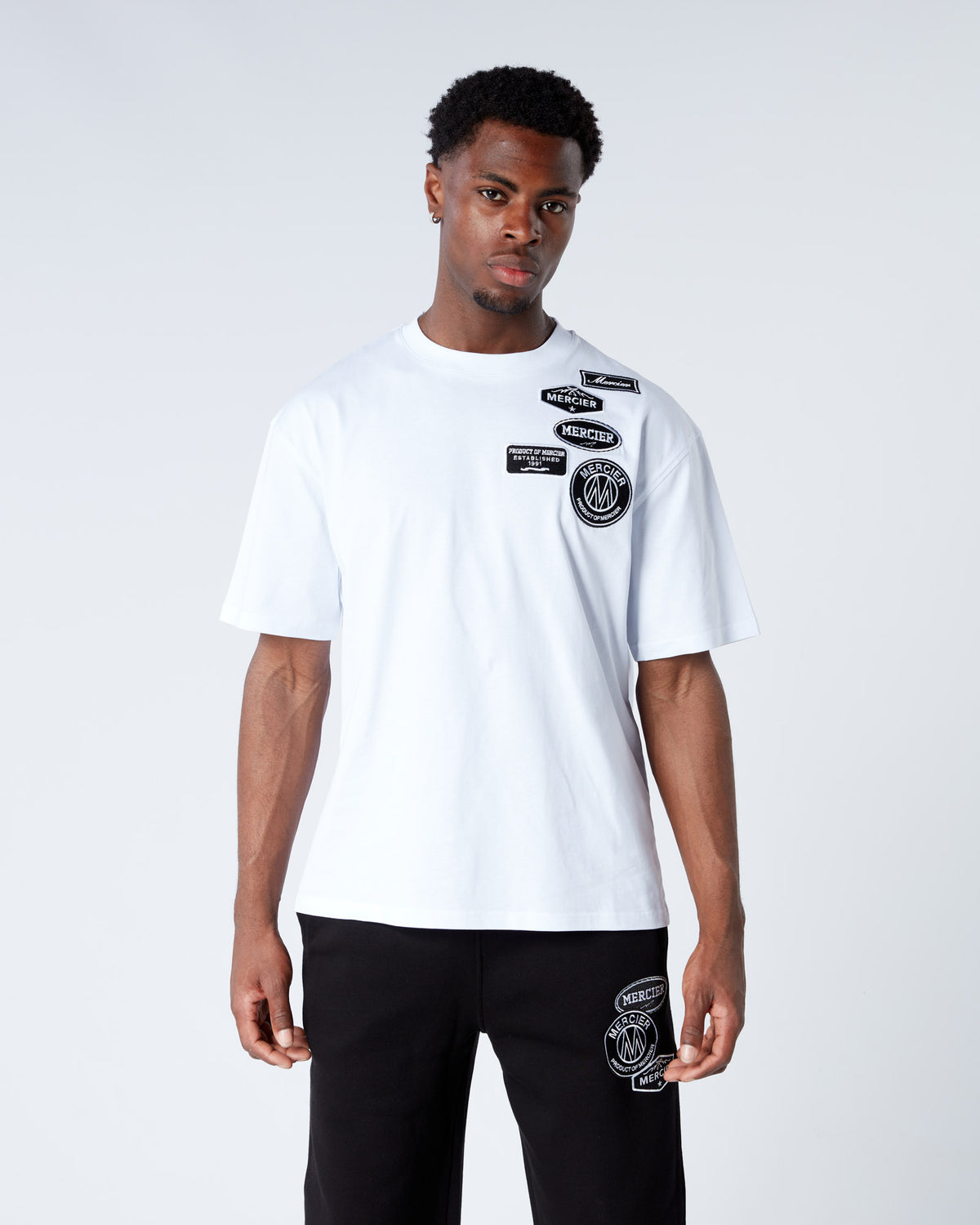 Mono Badge Relaxed Tshirt White, image 1