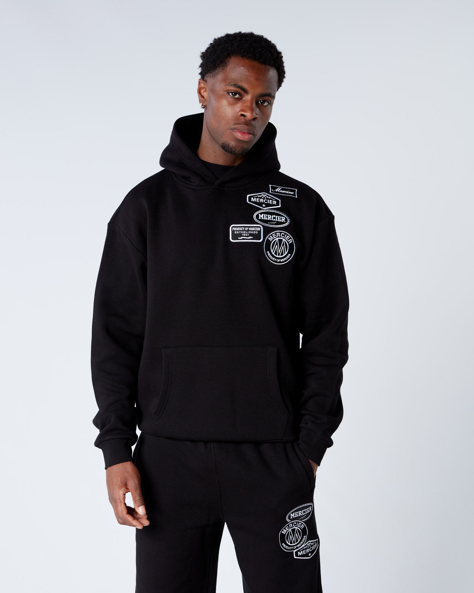Black Relaxed OG Mercier Mono Hoodie – MERCIER