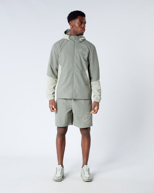 Sage Angle Badge Shorts