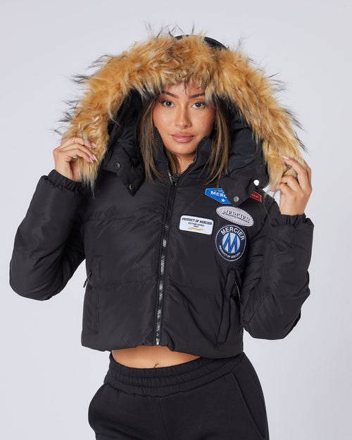 Women's Cropped OG Puffer Jacket Black