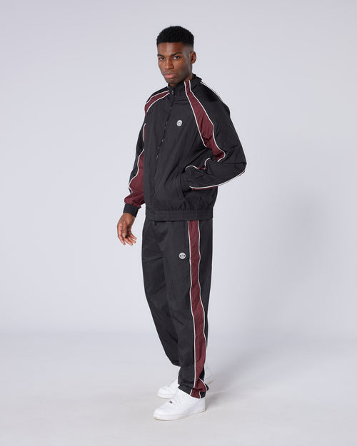 Homerun Track Top Black Burgundy