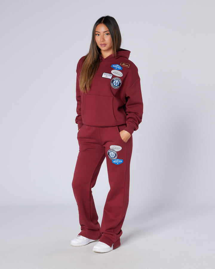 Womens Relaxed OG Badge Jogger Cabernet