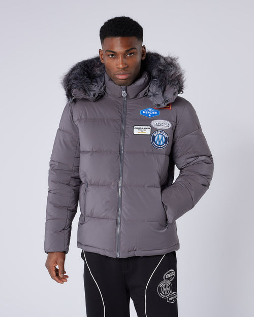 OG Badge Puffer Jacket Grey