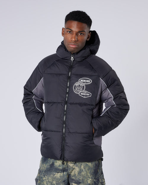 Drifter Panel Puffer Jacket Black