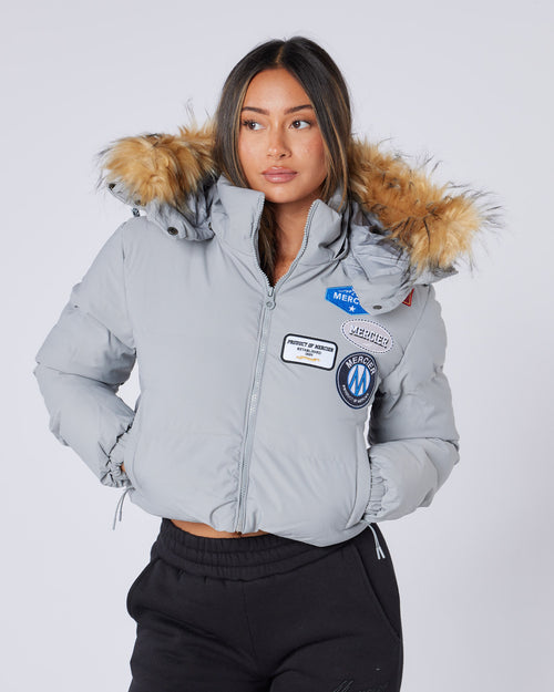 Women's Cropped OG Puffer Jacket Grey