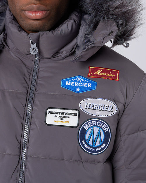 OG Badge Puffer Jacket Grey