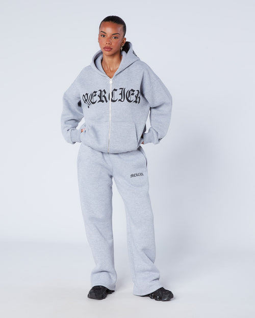 Womens Gothic Zip Hoodie Grey