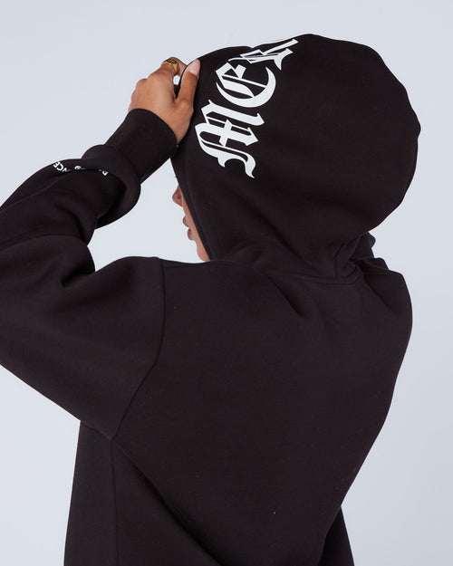 Womens Gothic Zip Hoodie Black