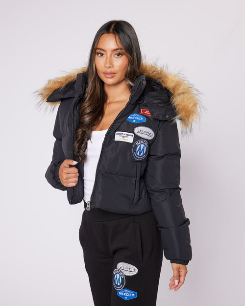 Women's Black Cropped OG Puffer Jacket