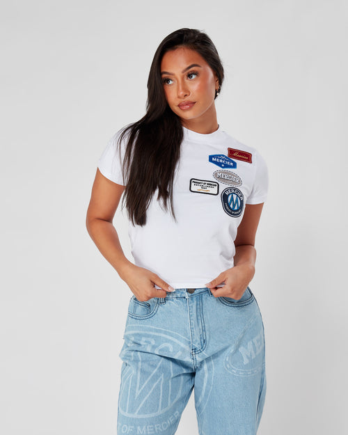 Weißes OG-Abzeichen für Damen-T-Shirt