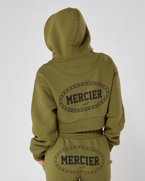 Reiß verschluss Hoodie nach Hause Momens Khaki