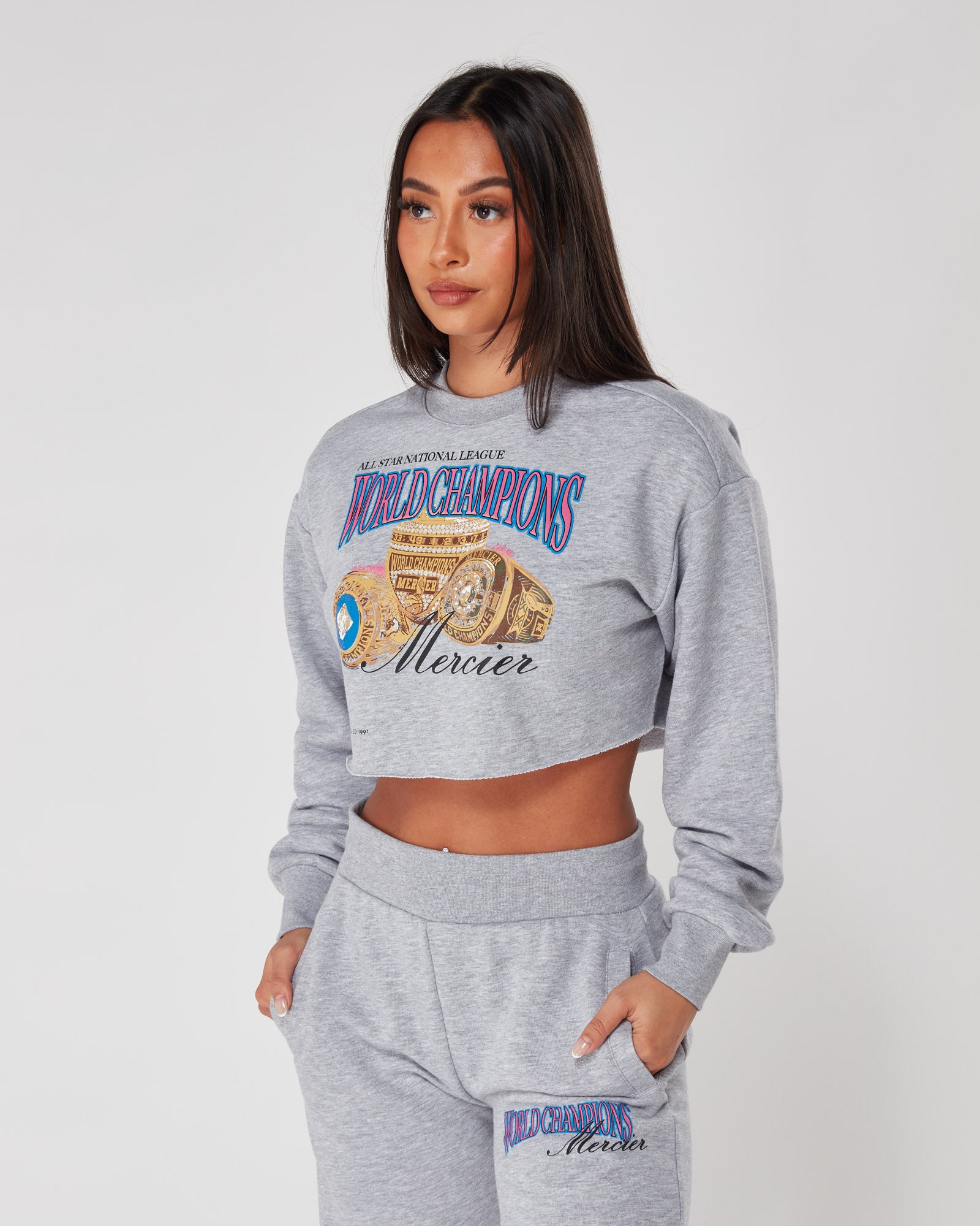 Cropped clearance champion crewneck