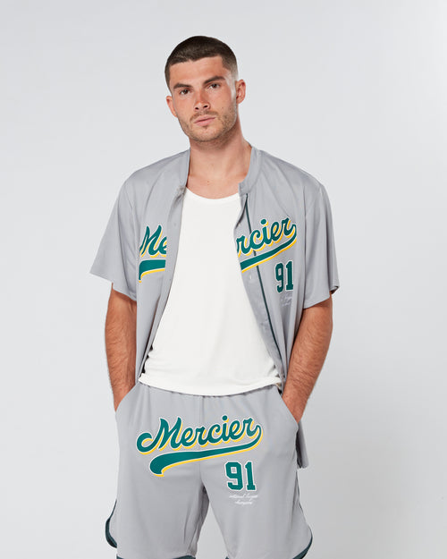 Graue grüne Emerson Baseball Shorts