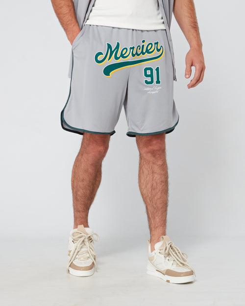 Graue grüne Emerson Baseball Shorts