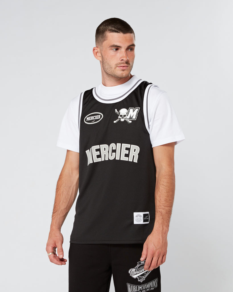 mens mercier basketball vest crawford black  grey