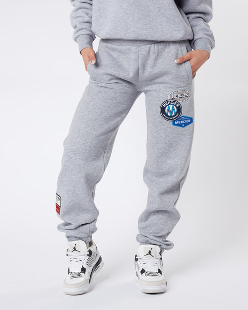 Womens Grey Marl OG Badge Joggers