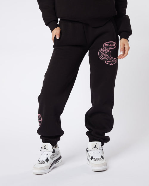 Womens Black Pink OG Badge Joggers