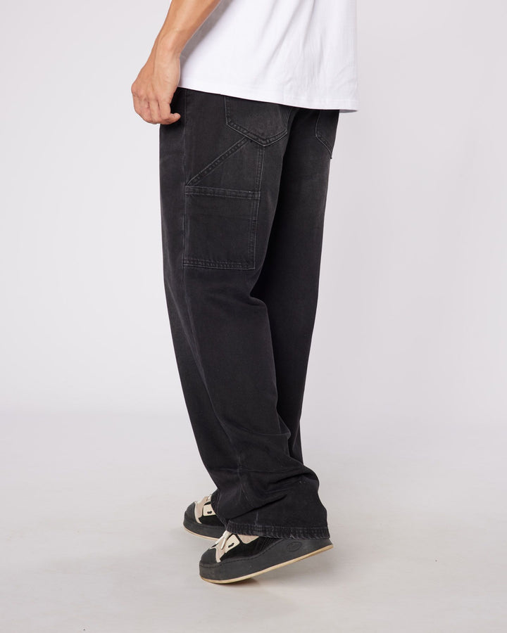 Badge Worker Jeans Black