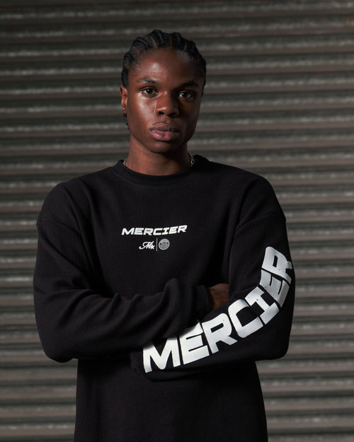 Merc Fast Waffle Long Sleeve T-Shirt Black PRE ORDER