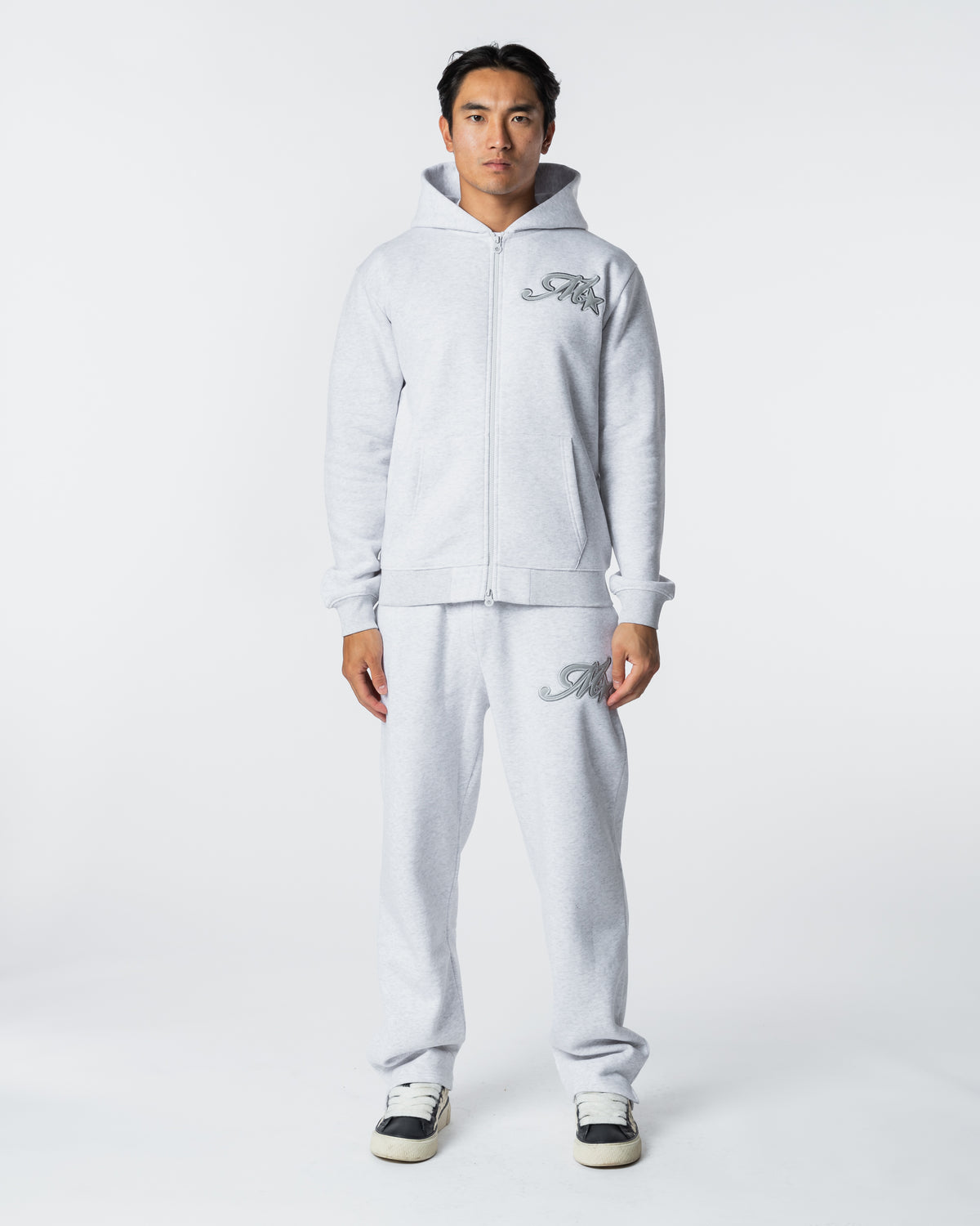 Runway Full Zip Hoodie Grey Marl, image 7
