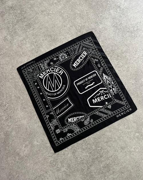 Schwarzes Abzeichen Paisley Bandana