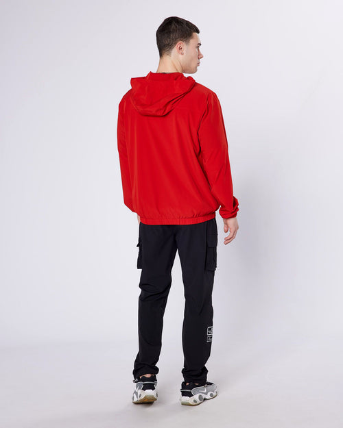 Red Mono Badge Windbreaker