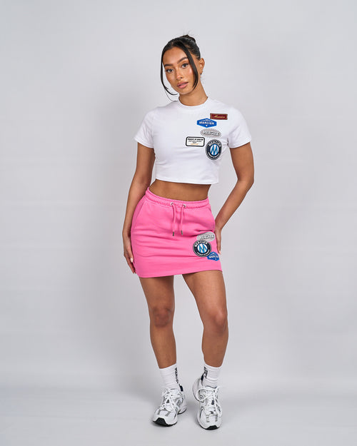 Womens Strawberry Moon OG Badge Mini Skirt