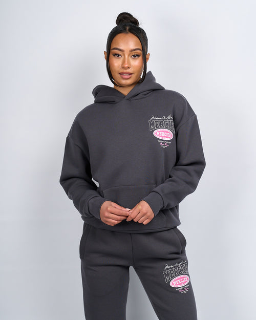 Anthrazit-rosa Multi-Tour-Hoodie für Damen