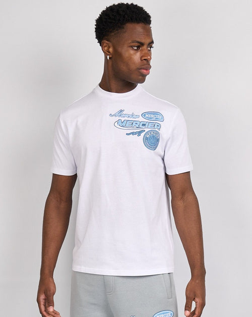 White Blue Mercier Racer Tshirt