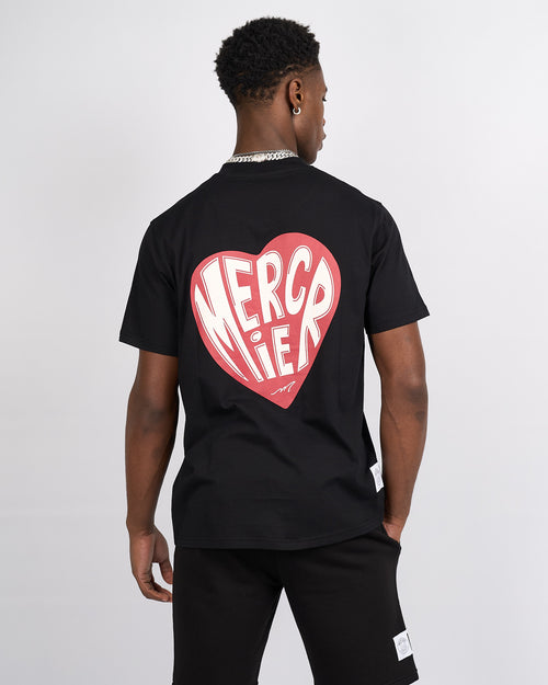 Schwarzes Mercier-Herz-T-Shirt