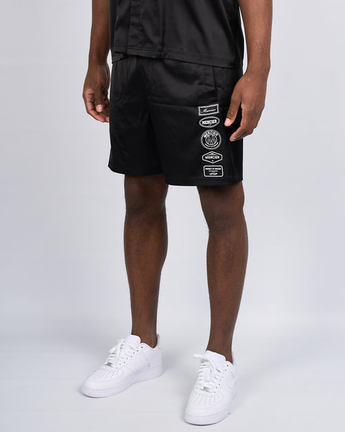 Schwarze 2.0 Badge Resort Shorts