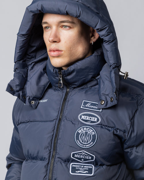 Hybrid Tonal Puffer Jacket Navy