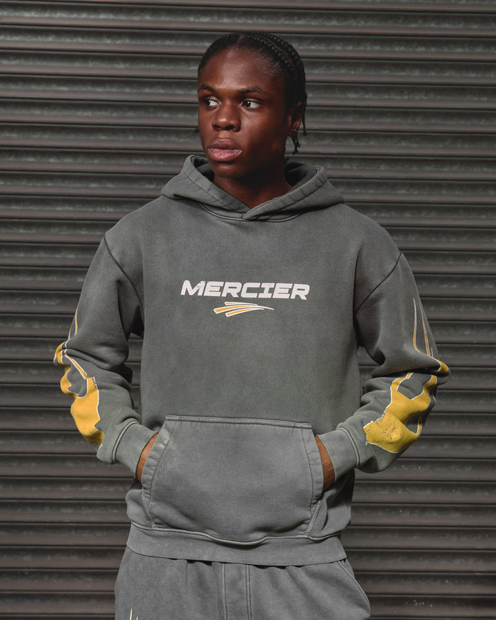 Speed Hoodie Grey Yellow