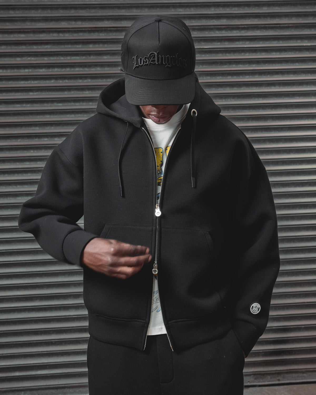 Scuba zip hoodie Black, image 1