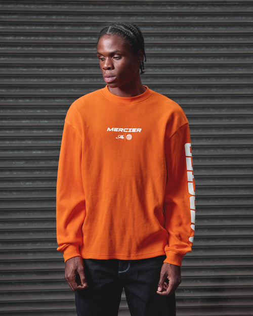 Fast Waffle Long Sleeve Top Orange PRE ORDER