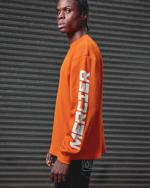 Fast Waffle Long Sleeve Top Orange PRE ORDER