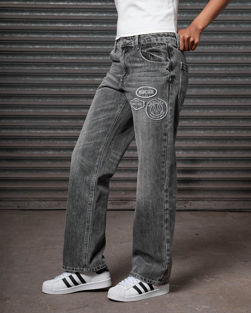 Womens OG Denim Stitch Badge Jeans Grey