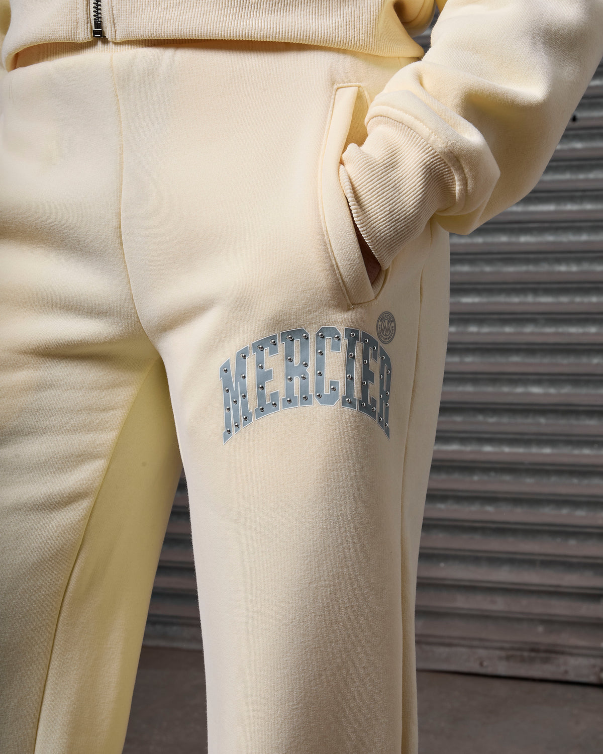 Womens Studded Jogger Lemon, image 3
